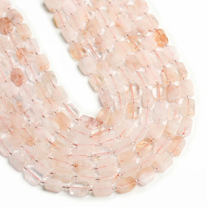 Natural Gemstone Rectangle Beads - 8x12mm Amethyst Citrine Lapis Lazuli Spacer Beads for DIY Jewelry Making & Bracelets