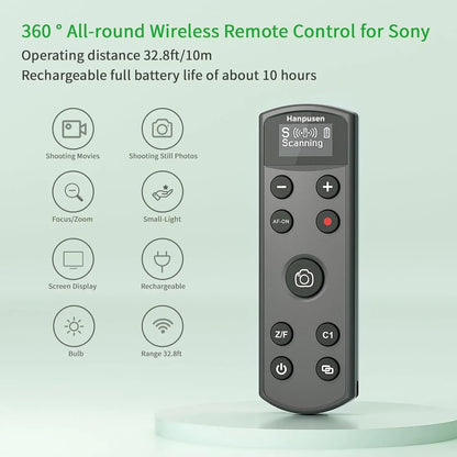 RMT-P1BT USB-C Wireless Camera Remote Shutter - Bluetooth Control for Sony A7 Series, ZV Series, FX30 & Alpha Cameras
