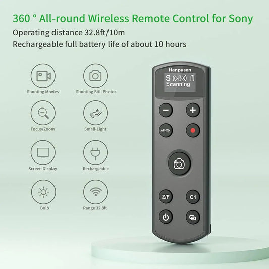 RMT-P1BT USB-C Wireless Camera Remote Shutter - Bluetooth Control for Sony A7 Series, ZV Series, FX30 & Alpha Cameras