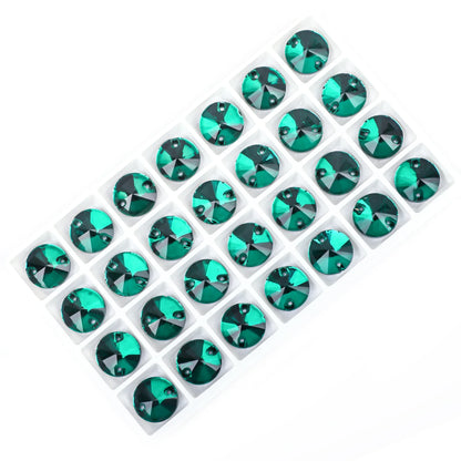 Crystal Rhinestone Flatback Beads - AB Round Shell Gems for DIY Crafts, Clothing & Wedding Decoration