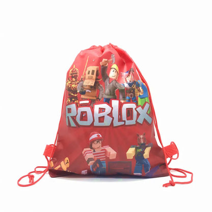 6/12/18/56PCS Roblox Drawstring Bags – Nonwoven Party Favor Bags for Kids Birthday, Baby Shower & Game Party Supplies