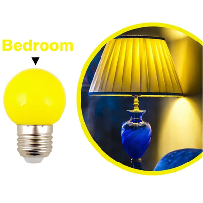 G45 E27 LED Light Bulbs 2-Pack - Colorful 220V Lamps for Christmas, Weddings & Indoor Party Lighting