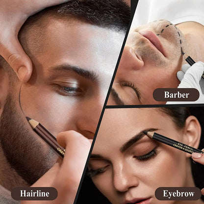 Men’s Beard & Hairline Pencil with Sharpener – Barber Shape Accessory & Eyebrow Makeup Pen