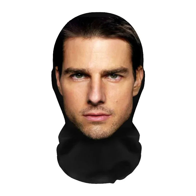 3D Printed Realistic Face Mask - Stretch Mesh Full Head Cosplay Balaclava for Role Play & Hip Hop Costume