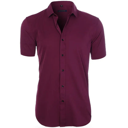 Men’s Slim Fit Dress Shirt - Long Sleeve Business Casual Formal Shirt for Spring Office & Elegant Wear
