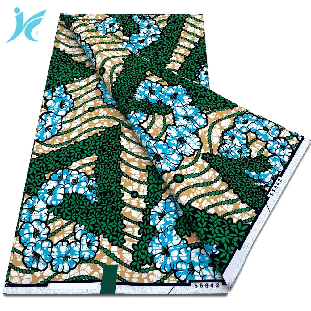 African Real Wax Print Fabric - 100% Cotton Ankara Sewing Material Wholesale Quality