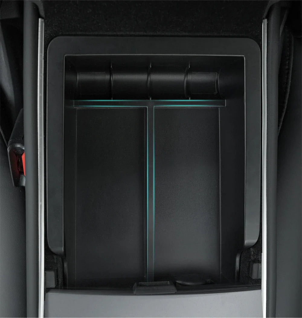 YZ Storage Box for Tesla Model 3 & Model Y – Center Armrest Hidden Box & Cup Holder Organizer, 2023-2022 Car Accessories