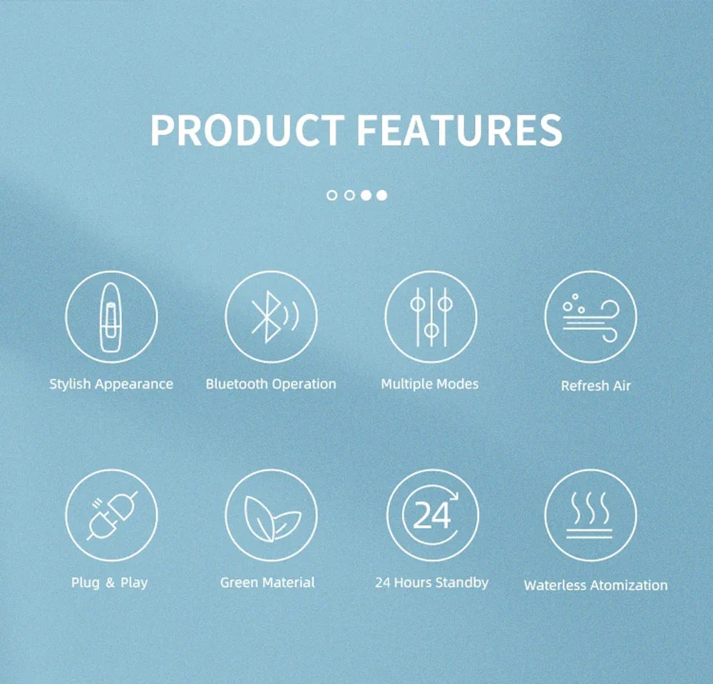 Plug-in Wall Fragrance Diffuser - Hotel Air Freshener, Bluetooth Essential Oil & Electric Aroma Diffuser Machine