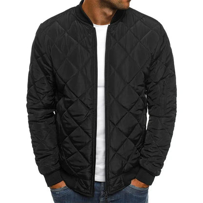 Winter Men's Baseball Collar Jacket - Lightweight Mesh Pressed Vintage Flight Casual Long Sleeve Outerwear