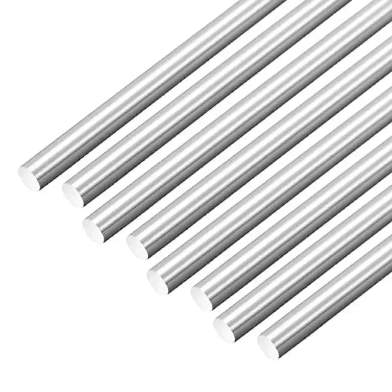 304 Stainless Steel Round Rod - Metric Linear Shaft 0.8mm–14mm Diameter, 125mm–500mm Length