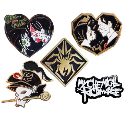 My Chemical Romance Rock Band Brooch Pin - Metal Enamel Lapel Badge Jewelry Accessory for Fans