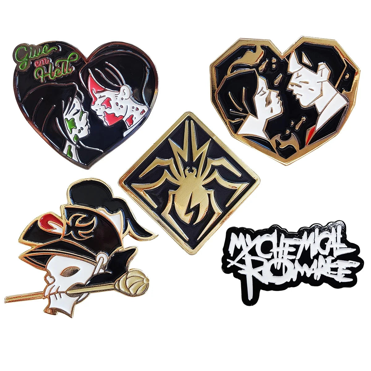 My Chemical Romance Rock Band Enamel Pin - Fashion Metal Lapel Brooch Badge Jewelry Accessory