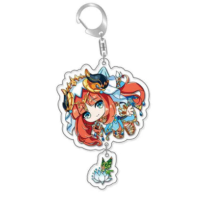 Genshin Impact Keychain – Acrylic Figure & Metal Holder Key Ring for Kids, Girls & Men