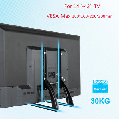 BEISHI Universal Table Top TV Stand for 14-42 Inch LCD/LED/OLED TVs - Pedestal Feet for Flat & Curved Screens