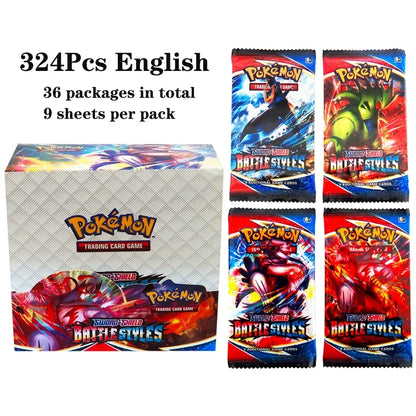 324pcs Pokemon TCG Booster Box - Sword & Shield Fusion Strike Trading Card Packs Display Set with 36 Booster Packs