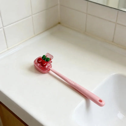 Cute Cherry Toothbrush Holder - Dual Hole Drainage & Ventilated Toothbrush Head Protector for Bathroom Storage