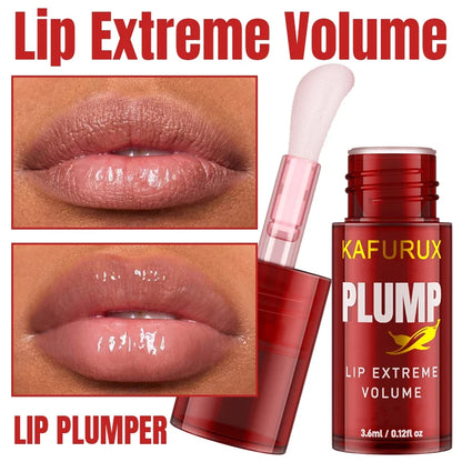 Lip Plumping Oil Gloss - Long-Lasting Moisturizing Lip Serum for Fuller-Looking Lips