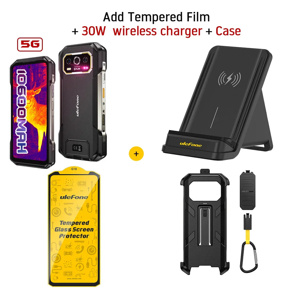 Ulefone Armor 27T Pro 5G Rugged Smartphone – 10600mAh, Android 14, 50MP+64MP Night Camera, 6.78" 120Hz, 24GB+256GB, NFC