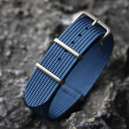 Ribbed Nylon Watch Strap - 18mm 20mm 22mm Military Style Replacement Watchband