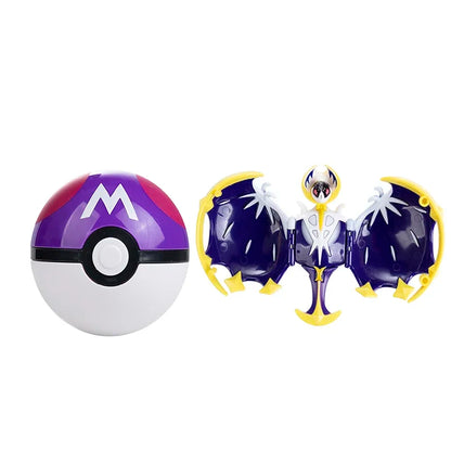 New Pokémon Action Figures – Pikachu, Charizard & Greninja Pocket Monster Poké Ball Deformation Toys for Kids Birthday Gifts