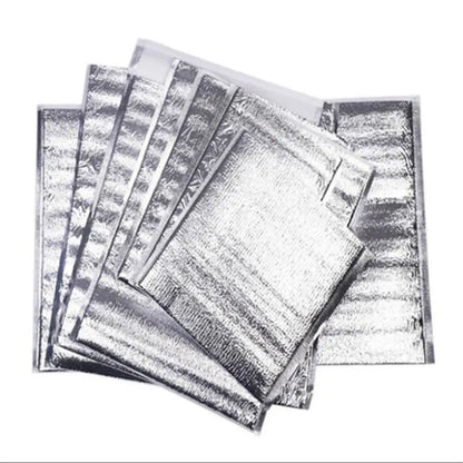 Aluminum Foil Cooler Bag – Insulated Folding Thermal Picnic Bag, Portable Food and Drink Delivery Carrier