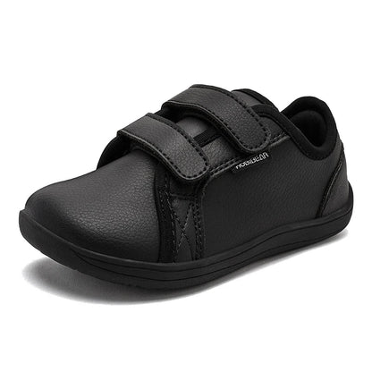 HOBIBEAR Kids Barefoot Shoes – Wide Toe Minimalist Sneakers for Boys & Girls, Lightweight, Hook Loop, Artificial Leather