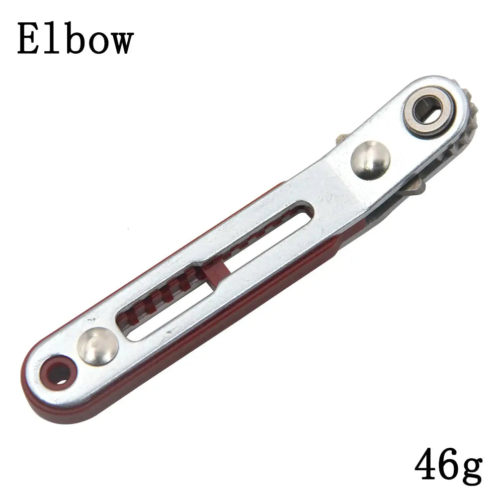 Multifunctional Bidirectional Ratchet Screwdriver — Forward & Reverse Elbow Wrench with Flat and Cross Heads