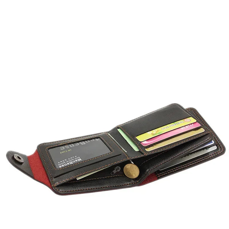 Anime One Piece Luffy Wallet – Men’s Short Multi-Card Straw Hat Pirates Wallet & Card Holder Purse, Gift Idea