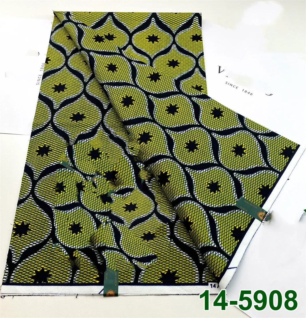 Latest Style Ankara Wax Print Fabric - 100% Cotton High Quality Soft African Real Wax Material