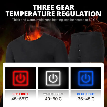 52-Zone USB Heated Winter Underwear for Men & Women – Thermal Electric Heating Jacket and Winter Clothing Accessories