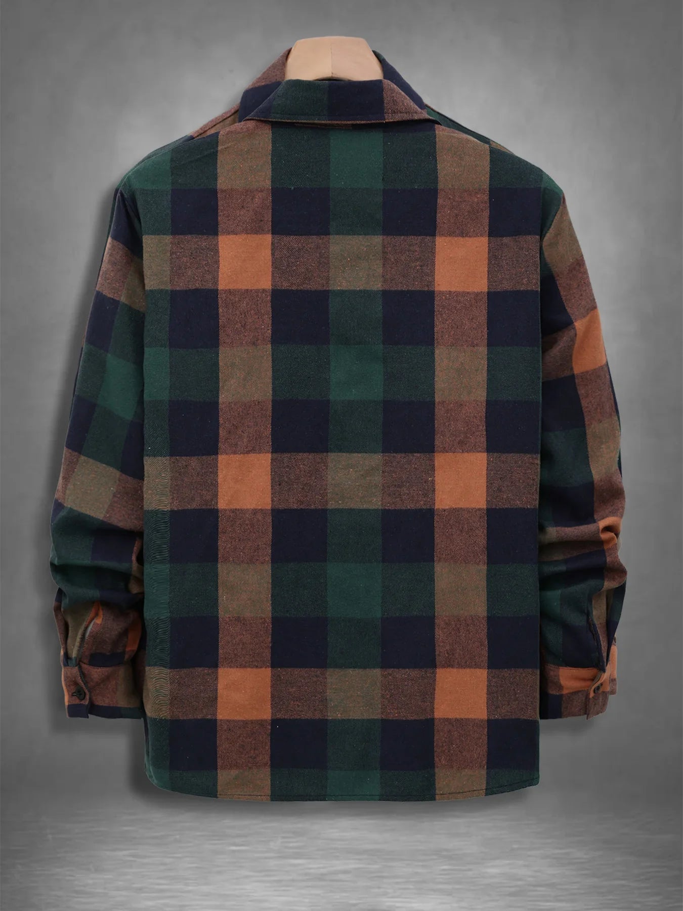 Vintage Plaid Flannel Shirt - Men’s Long Sleeve Casual Loose Top for Spring & Fall Wear