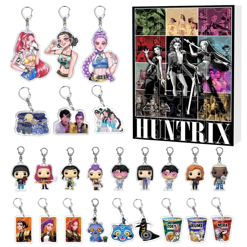 Kpop Demon Hunters Advent Calendar Blind Box — Rumi, Mira, Zoey, Tiger — 24-Day Christmas Countdown Gift