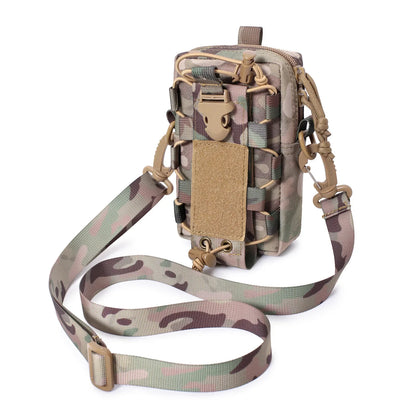 Molle EDC Pouch – Water Bottle & Canteen Carrier, Outdoor Sports Phone Holder, Camping & Hiking Waist Bag