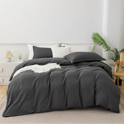 New Design Dark Green Bedding Set - Duvet Cover, Bed Sheet & Pillowcase, King/Queen/Full/Single Size (Excluding Filler), 3/4pcs