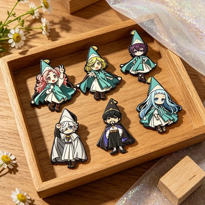 Witch Hat Atelier Enamel Pin Set - 6PCS Chibi Anime Brooch Collection for Backpacks, Bags & Fans