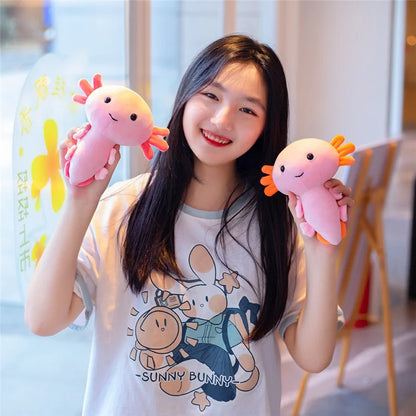 Kawaii Axolotl Plush Toy - Soft Stuffed Animal Pillow for Christmas Gifts & Home Decor