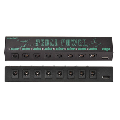 M-VAVE PEDAL POWER - Guitar Pedal Power Supply with 8 Isolated DC Outputs for Guitar Effectors