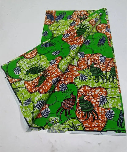 African Wax Print Fabric 6 Yards - Ghana Kente Design Ankara Kitenge Pagne