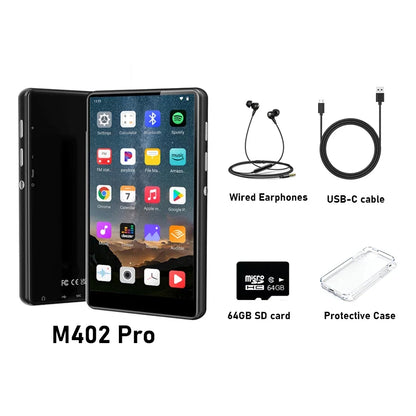 80GB MP3 Player with Bluetooth & WiFi - 4.0-Inch Touchscreen Android Music Player with Spotify, Audible & Pandora