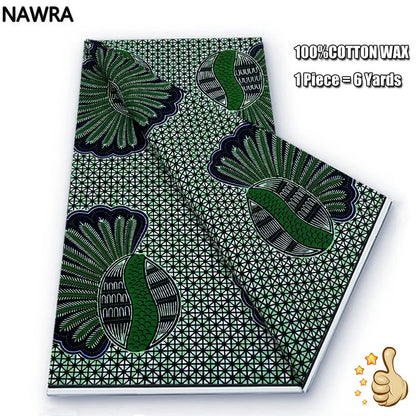 Original 100% Cotton African Wax Print Fabric - Soft Ankara Batik DIY Pagne