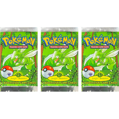 Pokémon Booster Packs Base Fossil Jungle - 11 Cards Per Pack & 36 Pack Booster Box Proxy Game Cards Collection