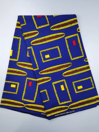 Guaranteed Veritable African Real Wax Fabric - 100% Cotton High Quality Ankara Pagne 6 Yards Nigerian Women’s Style Dress Material
