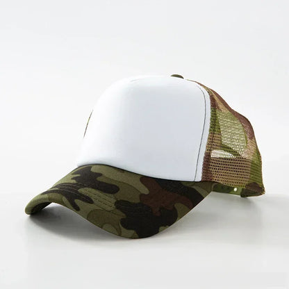 Custom Logo Trucker Hat - Adjustable Polyester Mesh Baseball Cap for Men & Women