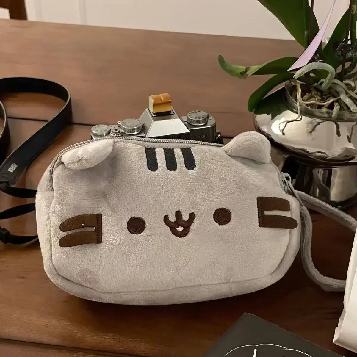 Kawaii Pusheen Pencil Case - Cute Fat Cat Large Capacity Stationery Bag & Cosmetic Travel Storage Pouch