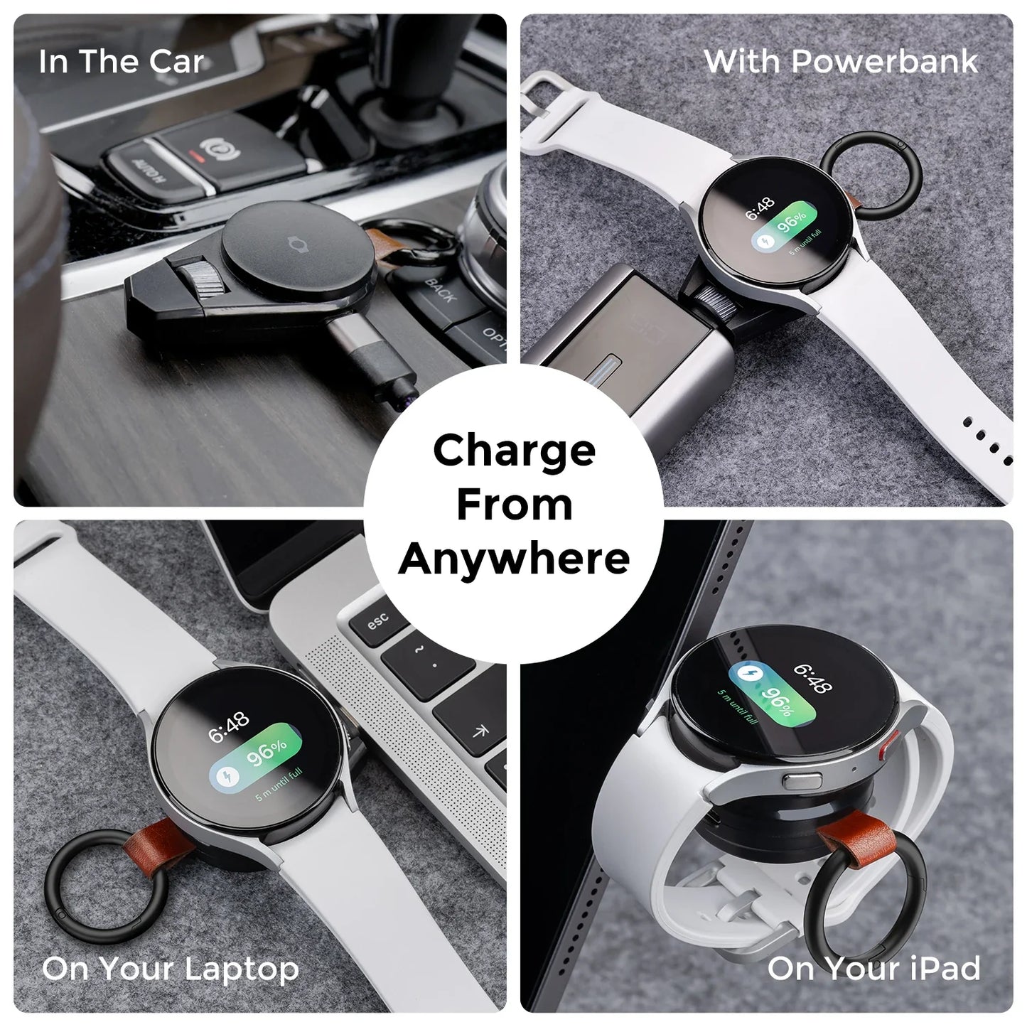 SIKAI Magnetic Watch Charger - USB Type-C Fast Wireless Charger for Samsung Galaxy Watch Ultra, Classic 8, 7, 6, 5 & Pro Models