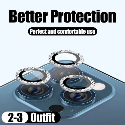 iPhone Camera Lens Protector 3-Pack: Compatible with iPhone 11-15 Pro Max Mini - Protective Glass for Camera Lens on iPhone 14 & 15