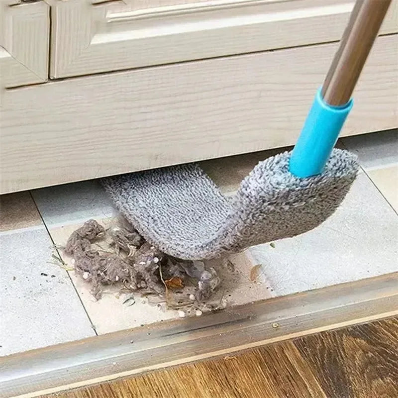 Telescopic Long Handle Broom — Microfiber Dust Brush for Home Blinds, Easy-to-Use Household Cleaning Tool