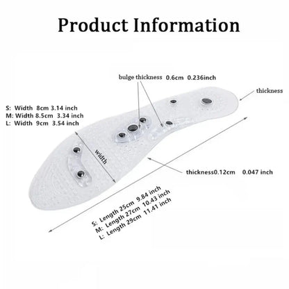 Magnetic Therapy Foot Massage Insoles – Acupressure Point Therapy for Men & Women