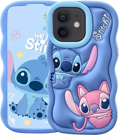 Silicone Wave Stitch Soft Cover Case for iPhone 15/14/13/12/11 Pro, Plus, Mini, Max, XS, XR, 6, 7, 8, SE