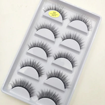 38 Styles 5 Pairs 3D Mink False Eyelashes – Natural Fake Lashes Makeup Beauty Tools